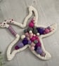 Pretty Textile Starfish hanging Nursery Decoration, Baby shower gift, Playroom  - Image 4