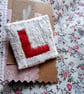 hand embroidered fabric brooch no 10 - Image 2
