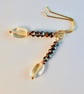 Citrine Earrings With Sparkly Glass - November Birthstone - Handmade In Devon - Image 6