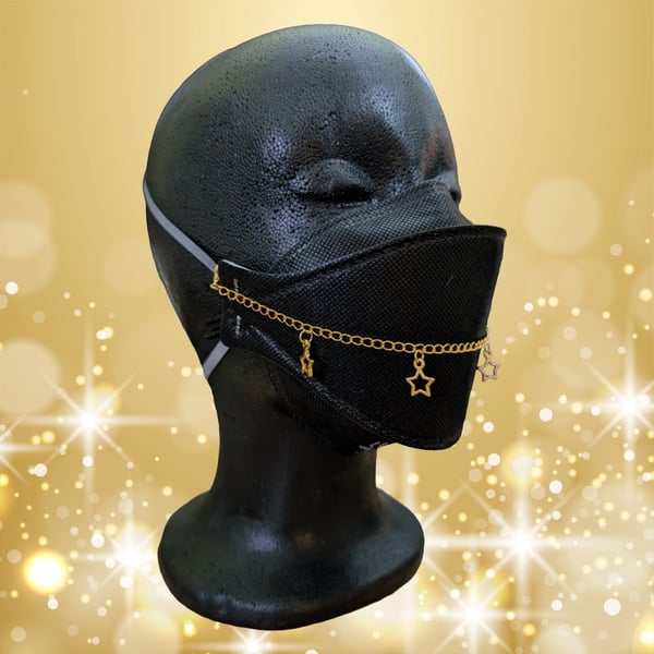 Gold star mask chain
