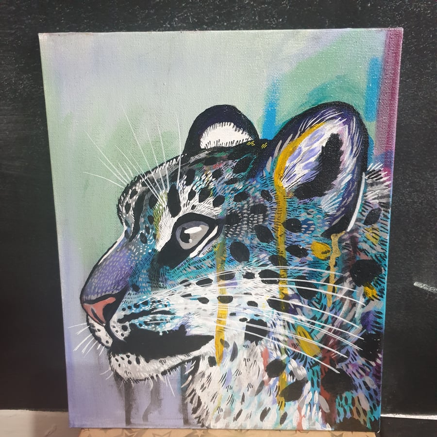 Clouded Leopard Painting 2