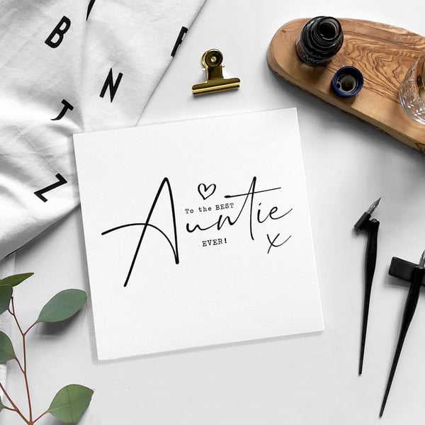 AUNTIE - AUNTY birthday card - blank card