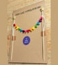 Felt Rainbow Cake Topper Bunting with Mini Equilateral Triangle Flags - Image 8