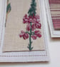Gift Tags - plum pink, reclaimed curtain textiles with vintage silk and lace - Image 3