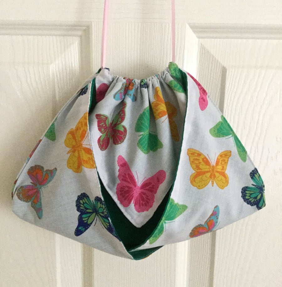 Butterfly Print Origami Toiletry Bag