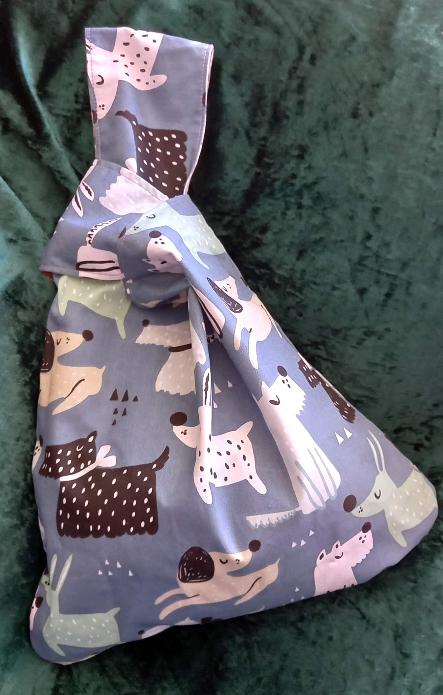 Cute Dogs Japanese Knot Bag