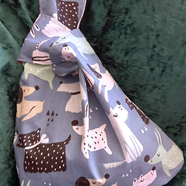 Cute Dogs Japanese Knot Bag