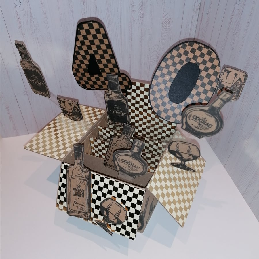 40th Birthday 3D box card