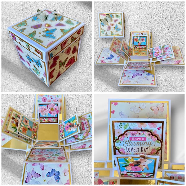 3D Exploding Special Occasion Box Card. Can be personalised with any age.