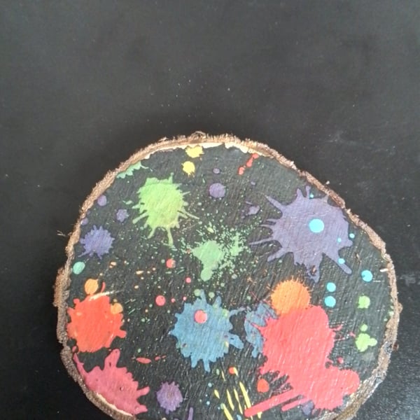 Woodslice decoupage coaster 