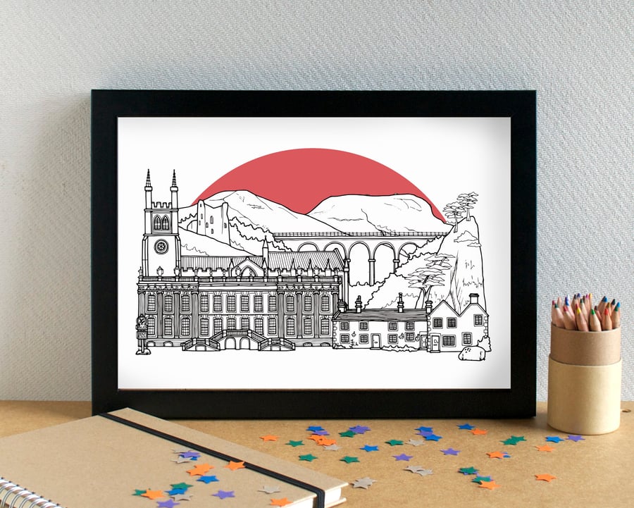 Peak District Skyline Art Print