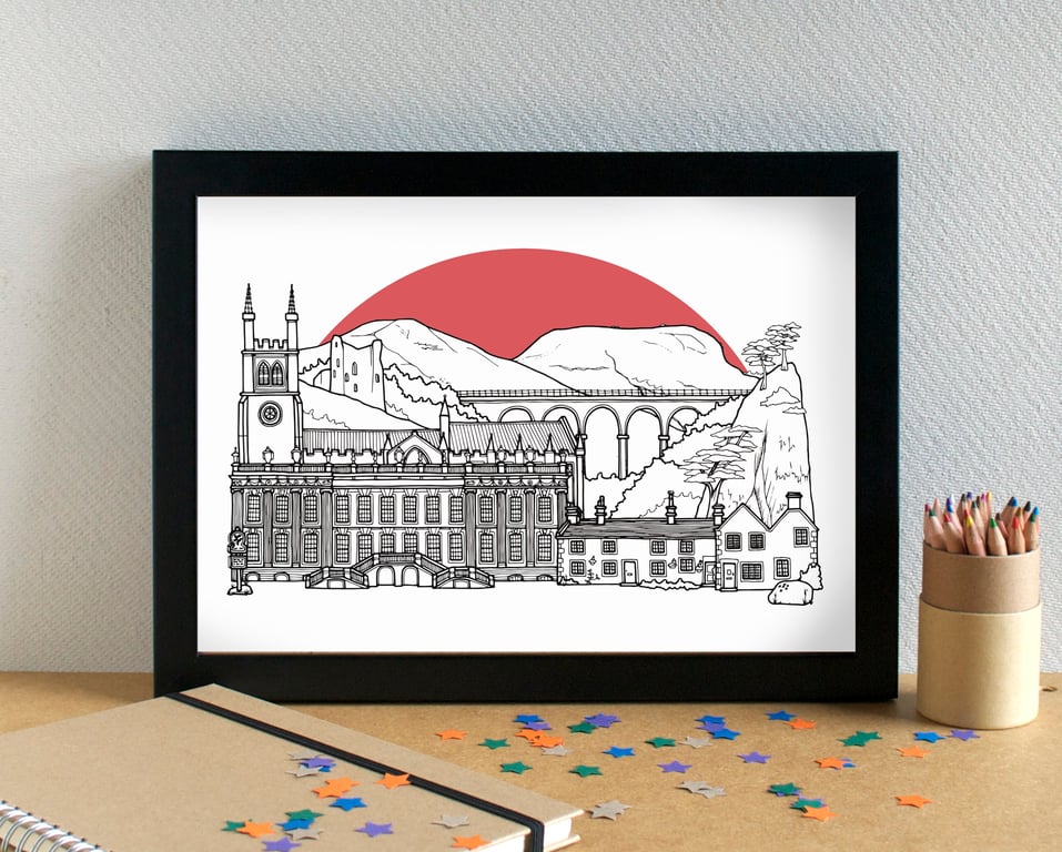 Peak District Skyline Art Print