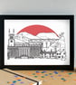 Peak District Skyline Art Print - Image 1