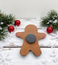 Handmade Gingerbread Man Fridge Magnet Air Dry Clay Christmas Decor - Image 4