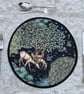 Enchanted Forest quilted fabric placemats.  Singles.