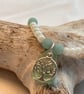 Bracelet - Seaglass, Tree of Life Charm, Amazonite, Pearly beads