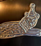 Embossed big cat fridge magnet handmade  - Image 1