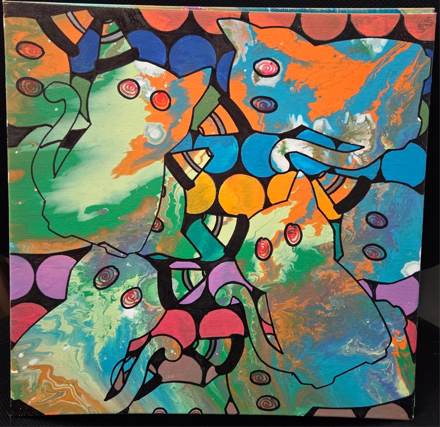 Nipfest original painting - absolute chaos 