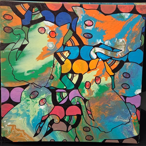 Nipfest original painting - absolute chaos 