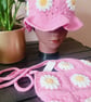 Crochet hat and bag