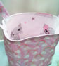 Rainbow fabric storage box with handles, cotton fabric, letter box gift handmade
