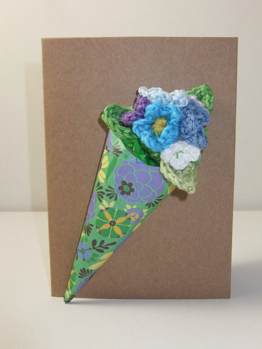 Bouquet of Flowers Brooch Card 