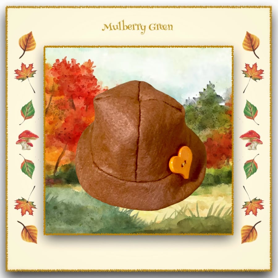 Pumpkin Spice Felt Hat