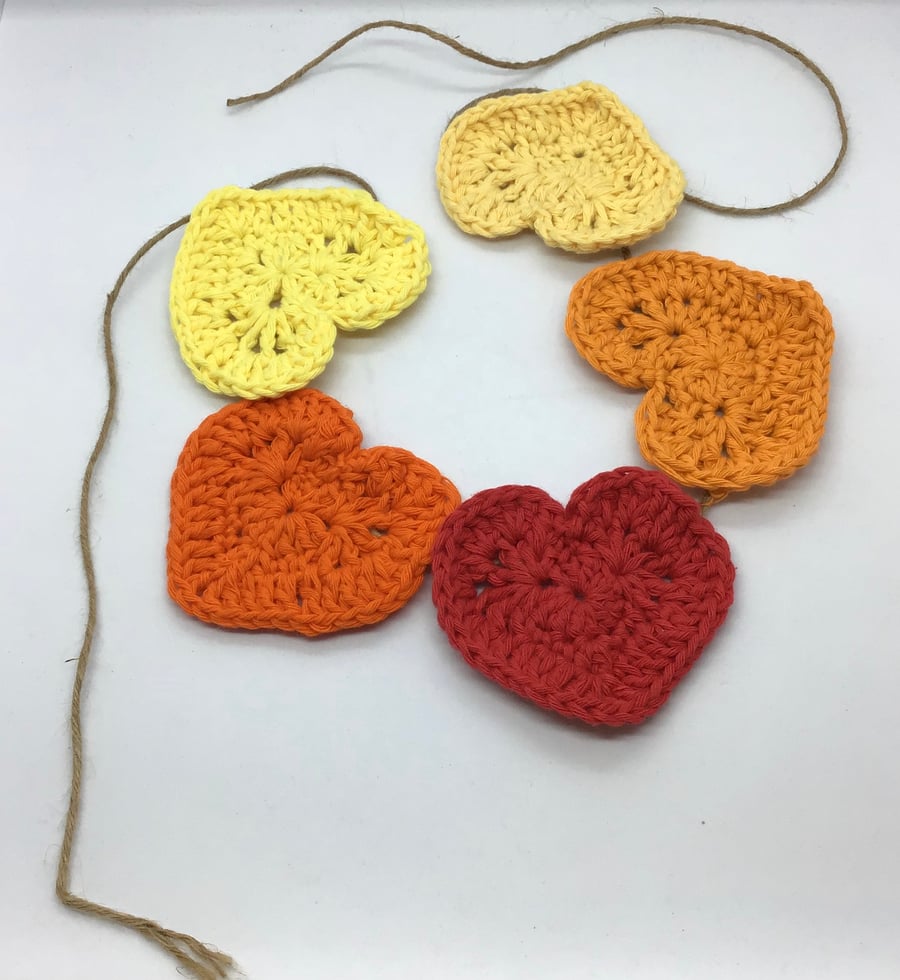 Crochet Heart Bunting 