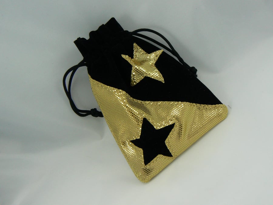  Draw string gift bag sparkly star sesign