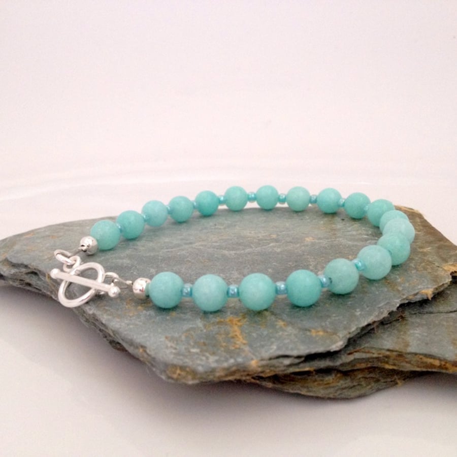 Sea Green Quartz Bracelet Folksy