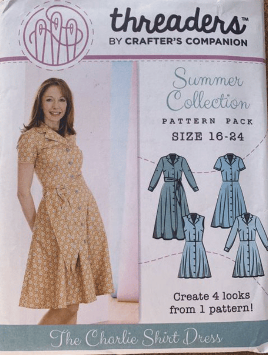 Threaders Sewing Pattern 4in1 Charlie Shirt D... Folksy
