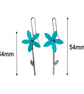 Turquoise Wildflowers on Recycled Sterling Silver Stems - Image 3
