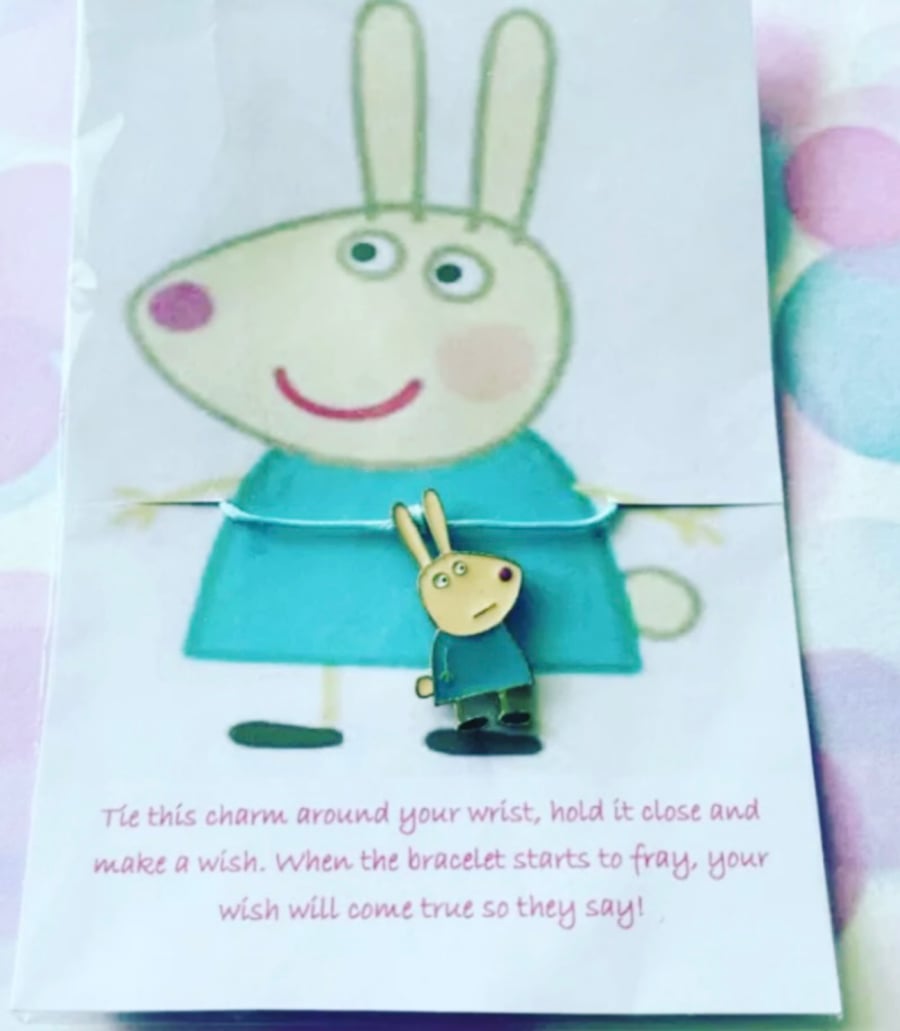 Rebecca rabbit charm bracelet gift for toddler wish bracelet 