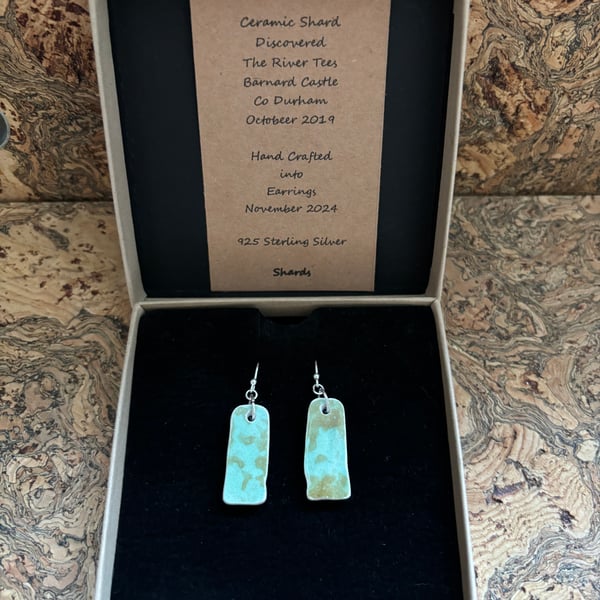 Handmade Earrings, Ceramic, Unique Earrings, Vintage, Eco Friendly Gifts