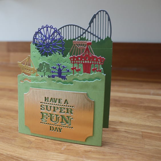 Vintage Fair in the park Birthday card