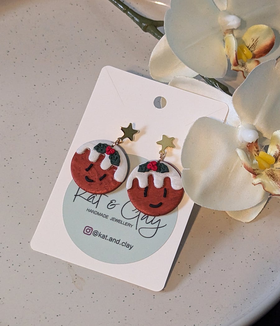 Christmas Pudding Earrings