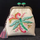 The Rosemaling Dragonfly Coin Purse