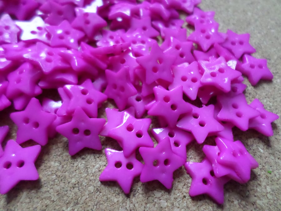 30 x 2-Hole Acrylic Buttons - Star - 12mm - Bri... - Folksy