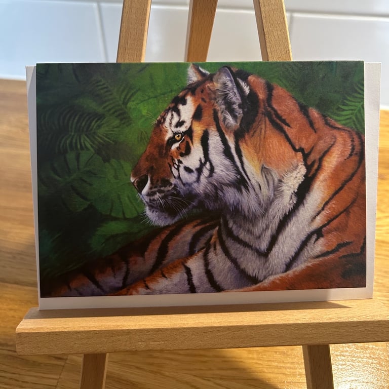 Small Tiger Card A6 size