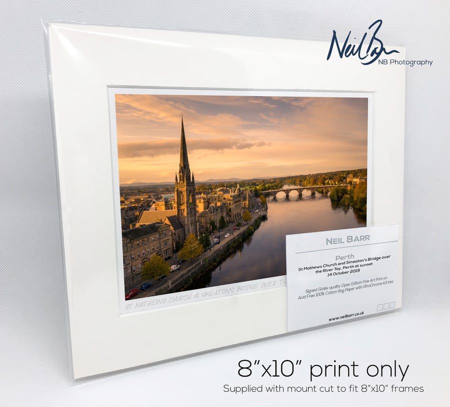 Perth, River Tay & Smeaton's Bridge, Scotland - A5 (10" x 8") Unframed Print