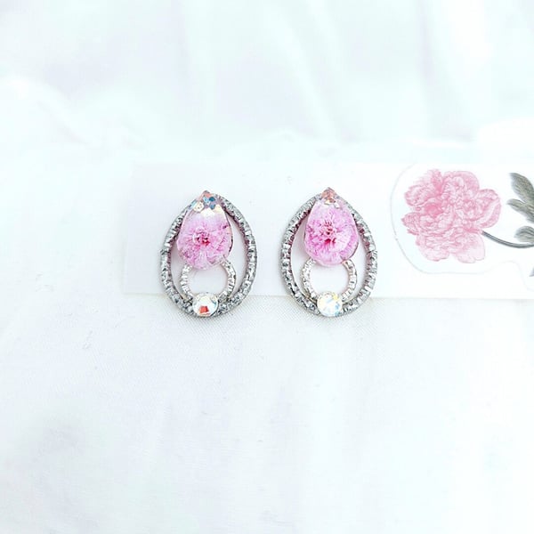 Dried flowers earrings