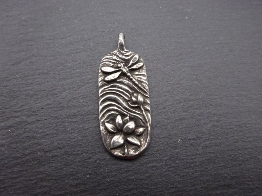 pewter dragonfly pendant