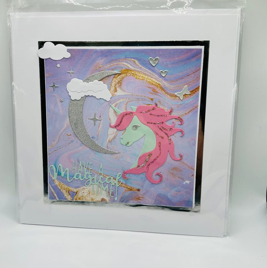 Card with unicorn,unicorn card, unicorn card for her,unicorn birthday card, unic