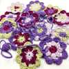 Shades of Purple Crochet Flower Bunting 