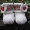Heart Booties BABY KNITTING PATTERN in pdf
