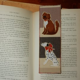 Applique dogs bookmark