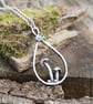 Silver woodland necklace, Autumnal jewellery, toadstool necklace - Image 3