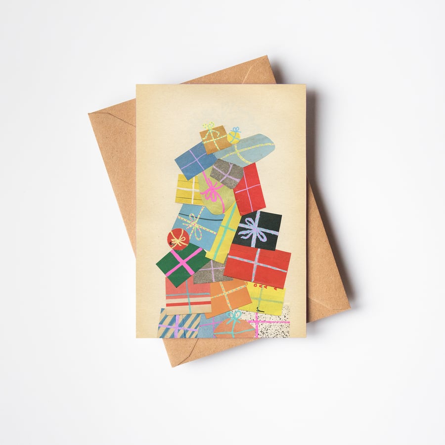 Christmas Gifts Greeting Card - Pile of Presents