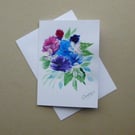 original hand painted blank greetings card  (ref FA 302 P1 )