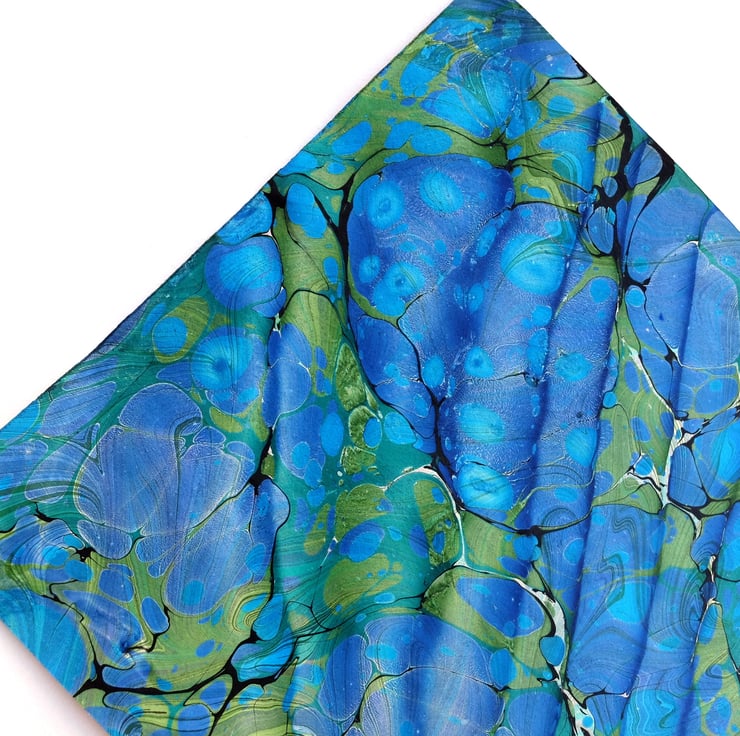A4 Marbled paper sheet double marbled stone pat... - Folksy